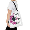 Faith Hope Love Cancer Tote Bag