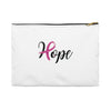 Breast Cancer ~ Hope Cosmetic Bag only at Bling & Bloom's Boutique | P Tote Bags & Cosmetic Bags Bling & Bloom's Boutique Our Hope Breast Cancer Cosmetic Bags vary from small to large. They are flat and can be used for pretty much anything. They make excellent accessory cases and cosmet