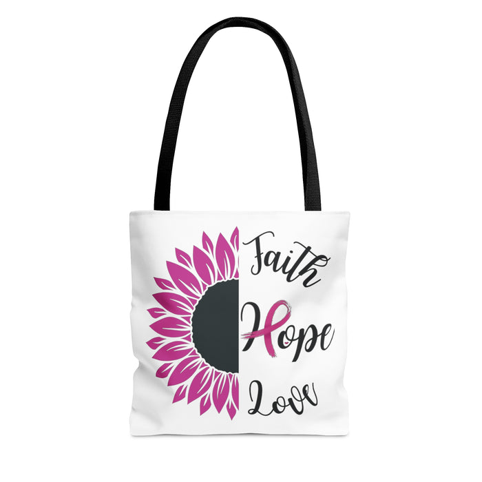 Faith Hope Love Cancer Tote Bag