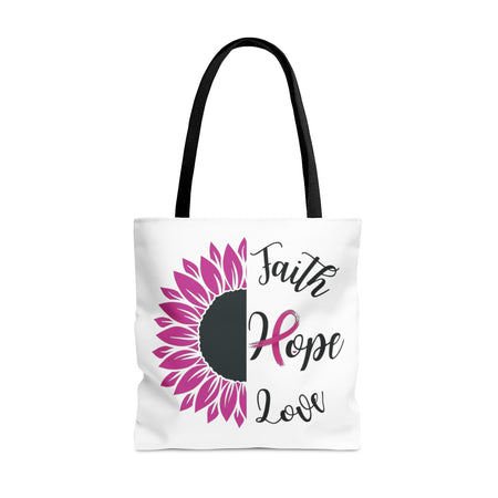 Faith Hope Love Cancer Tote Bag