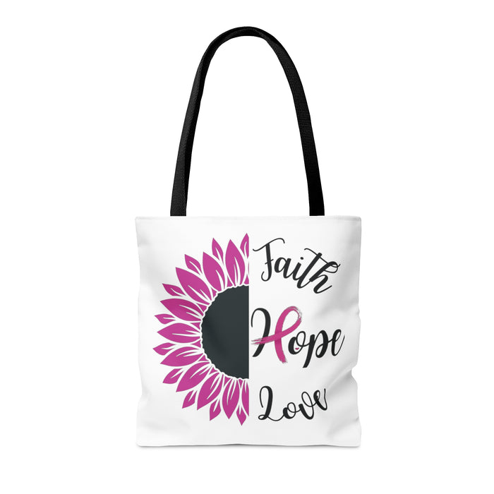 Faith Hope Love Cancer Tote Bag