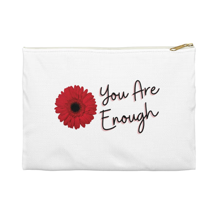 You Are Enough Cosmetic Bag only at Bling & Bloom's Boutique | Red Wil Tote Bags & Cosmetic Bags Bling & Bloom's Boutique Our You Are Enough Cosmetic Bags vary from small to large. These flat pouches can be used for pretty much anything. They make excellent accessory cases and cosmetic 