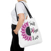 Faith Hope Love Cancer Tote Bag