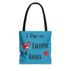 Caffeine and Kisses Tote Bag at Bling & Bloom's Boutique | Gifts Bags