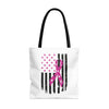 Breast Cancer Flag Tote Bag