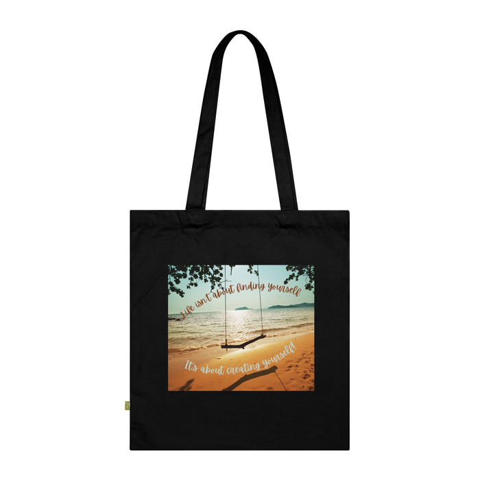 Creating Yourself Tote Bag only at Bling & Bloom's Boutique | Life Cot Tote Bags Bling & Bloom's Boutique Creating Yourself Tote Bag. Made with highly durable, 100% organic cotton canvas that is OCS-certified by Control Union CU811033, this Inspirational Tote Bag looks a