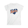 Astros Heart Women's Softstyle Tee | Baseball Heart T-Shirt | Astros B Short Sleeve & Long Sleeve T-Shirt Bling & Bloom's Boutique The Astros Heart Women's Softstyle Tee is a more feminine take on the classic tee. The sleeves are shortened to reveal some shoulder. The fabric is 100% ringspun cot