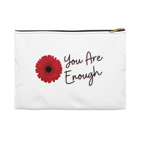 You Are Enough Cosmetic Bag only at Bling & Bloom's Boutique | Red Wil Tote Bags & Cosmetic Bags Bling & Bloom's Boutique Our You Are Enough Cosmetic Bags vary from small to large. These flat pouches can be used for pretty much anything. They make excellent accessory cases and cosmetic 