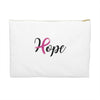 Breast Cancer ~ Hope Cosmetic Bag only at Bling & Bloom's Boutique | P Tote Bags & Cosmetic Bags Bling & Bloom's Boutique Our Hope Breast Cancer Cosmetic Bags vary from small to large. They are flat and can be used for pretty much anything. They make excellent accessory cases and cosmet