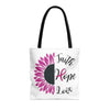 Faith Hope Love Cancer Tote Bag