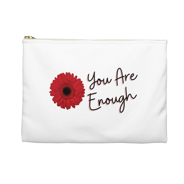 You Are Enough Cosmetic Bag only at Bling & Bloom's Boutique | Red Wil Tote Bags & Cosmetic Bags Bling & Bloom's Boutique Our You Are Enough Cosmetic Bags vary from small to large. These flat pouches can be used for pretty much anything. They make excellent accessory cases and cosmetic 