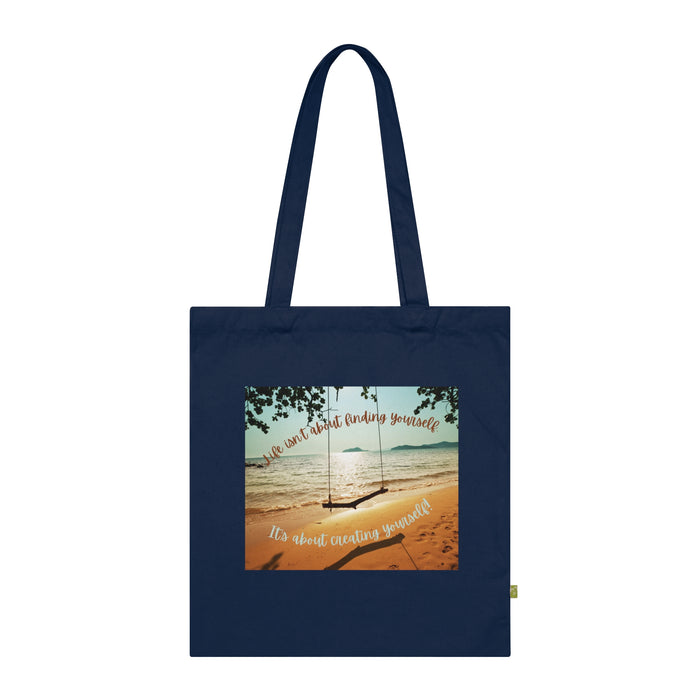 Creating Yourself Tote Bag only at Bling & Bloom's Boutique | Life Cot Tote Bags Bling & Bloom's Boutique Creating Yourself Tote Bag. Made with highly durable, 100% organic cotton canvas that is OCS-certified by Control Union CU811033, this Inspirational Tote Bag looks a