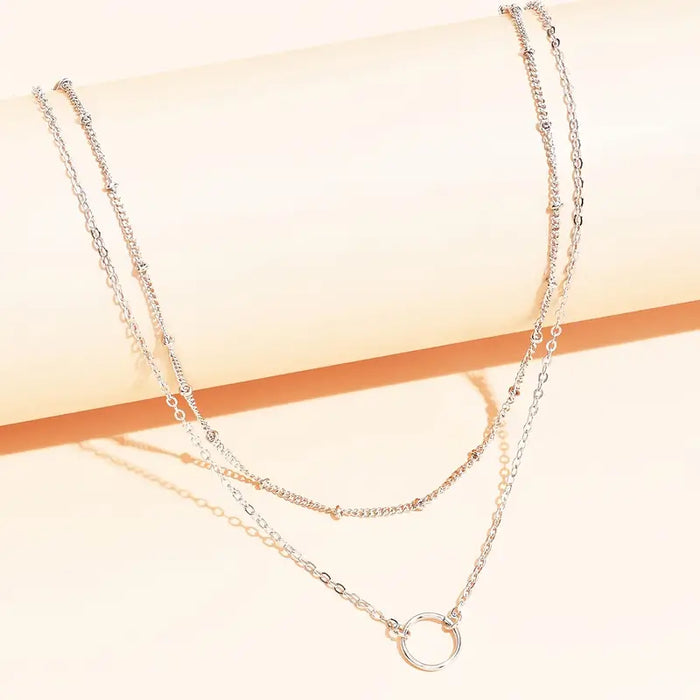 Adjustable Dainty Silver Necklace at Bling & Bloom's Boutique, Layered