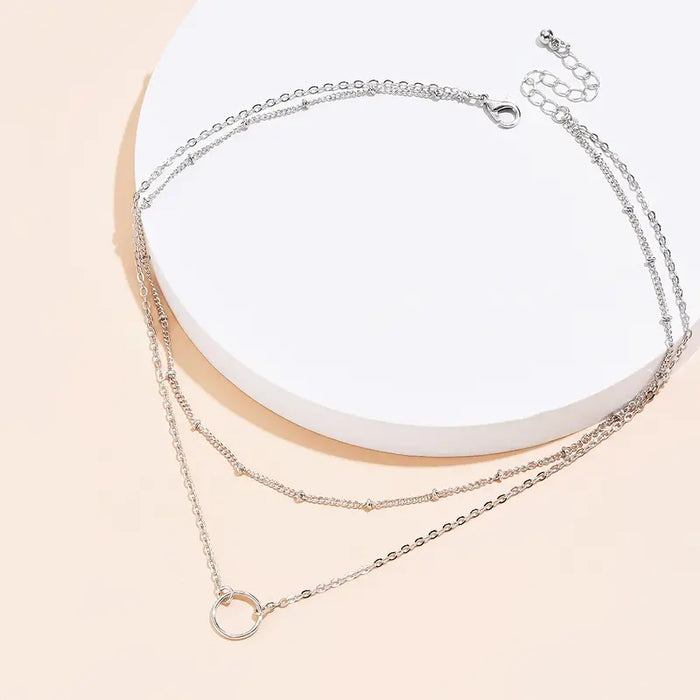 Adjustable Dainty Silver Necklace at Bling & Bloom's Boutique, Layered