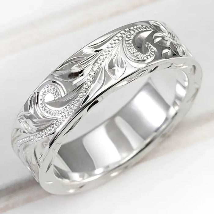 Exquisite Silver Ring | Hand Carved Leaf Filigree Silver Ring | Scroll Rings Bling & Bloom's Boutique Filigree Silver Ring. An elegant piece of artistry to dress up any look, the Exquisite Hand Carved Leaf Filigree Silver Ring is an exquisite statement piece to add t