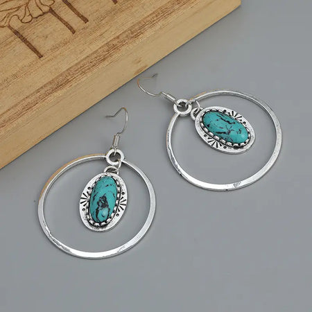 Turquoise Western Earrings