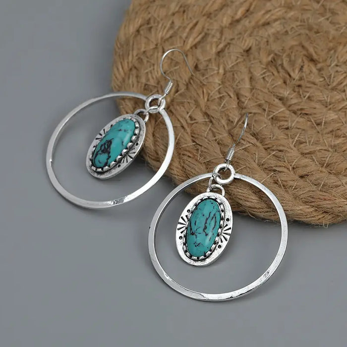 Turquoise Western Earrings