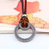 Alloy Circle Pendant Necklace