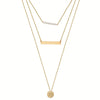 Faux Pearl Gold Three-layer Necklace only at Bling & Bloom's Boutique  Necklaces Bling & Bloom's Boutique Faux Pearl Gold Three-layer Necklace This Faux Pearl Three-layer Necklace is a stunning addition to any wardrobe. A timeless piece that's sure to make heads turn, it